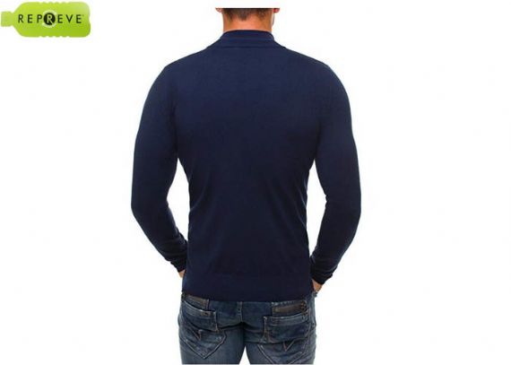 Sustainable Polyester Knitted 1/4 Zip Up Pullover Sweater - 13131904