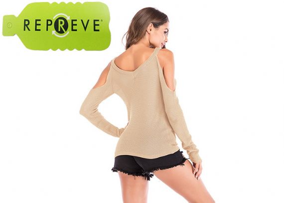 Drop Shoulder Recycled 12GG Sustainable Knitted Top - 13133725
