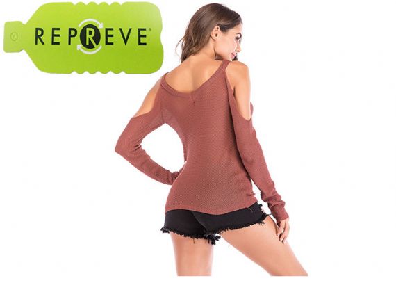 Drop Shoulder Recycled 12GG Sustainable Knitted Top - 13133725