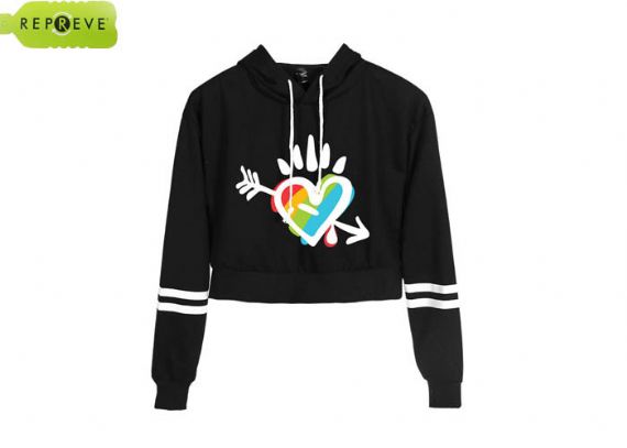 Cotton Long Sleeve Crop Top Sustainable Sportswear - 13134735