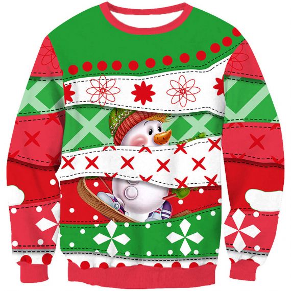 Snowman Bleached Sublimation Sweatshirt - SPS41