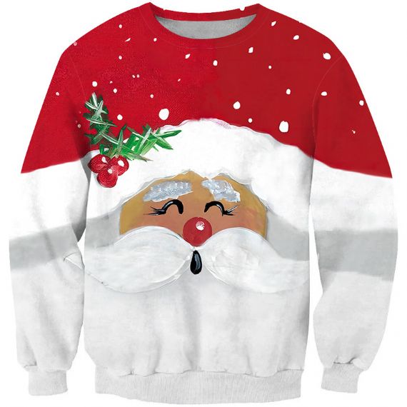 Santa Claus Polyester Sweater For Sublimation - SPS42