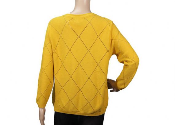 Cotton And Acrylic Button Spring Womens Knit Sweater, Soft Knit Cardigan - 12093419