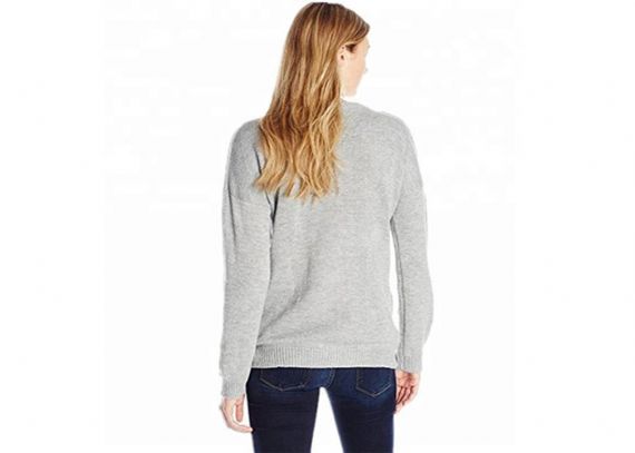 Women Cute Sweater Pullover Ugly Grey Christmas Funny Snowman Pattern - 11153755