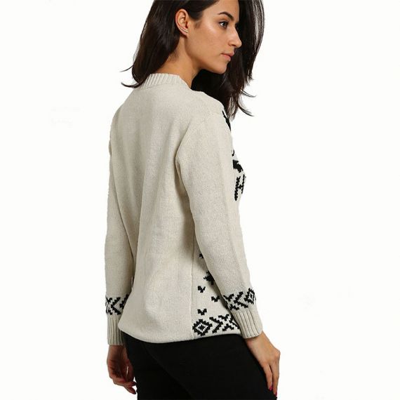 White Ugly Christmas Sweater Jumper Knitting Patterns 12 GG For Womens - 11153764