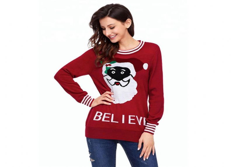 Custom Knitting Pattern Ugly Christmas Sweater Europe Style Long Sleeve Pullover - 11153777
