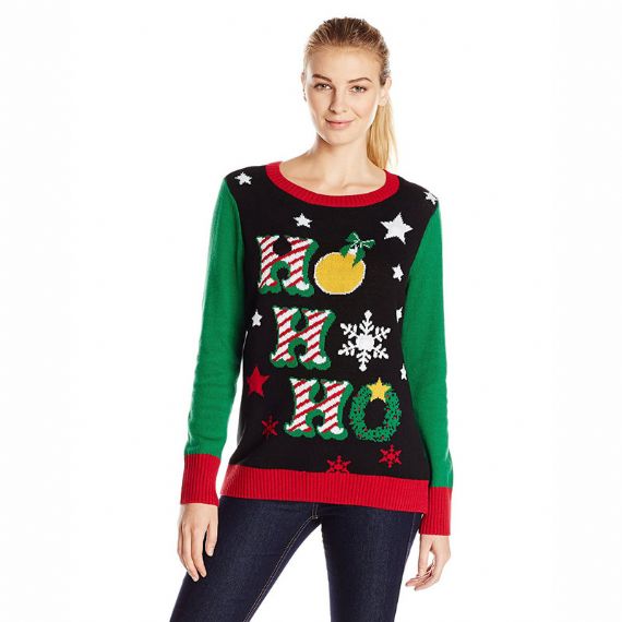 New Xmas Design Women Christmas Sweater With Flashing Led Lights - 11153793