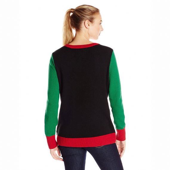 New Xmas Design Women Christmas Sweater With Flashing Led Lights - 11153793