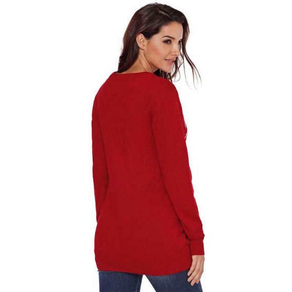 Black Womens Sequin Christmas Jumper - 11660789