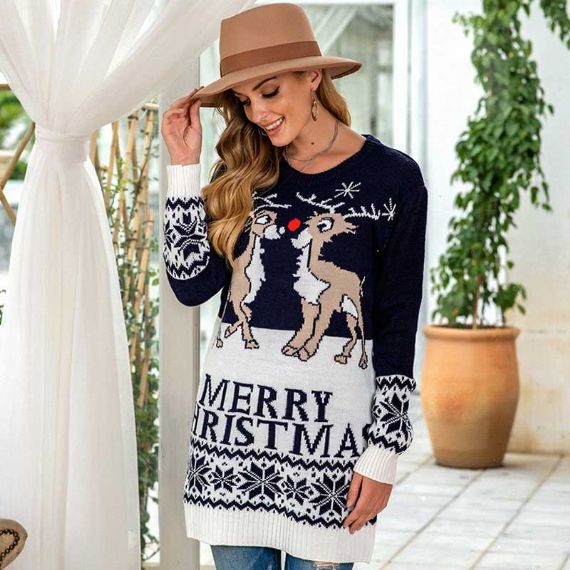 Merry Christmas Ladies Christmas Jumper - XW07