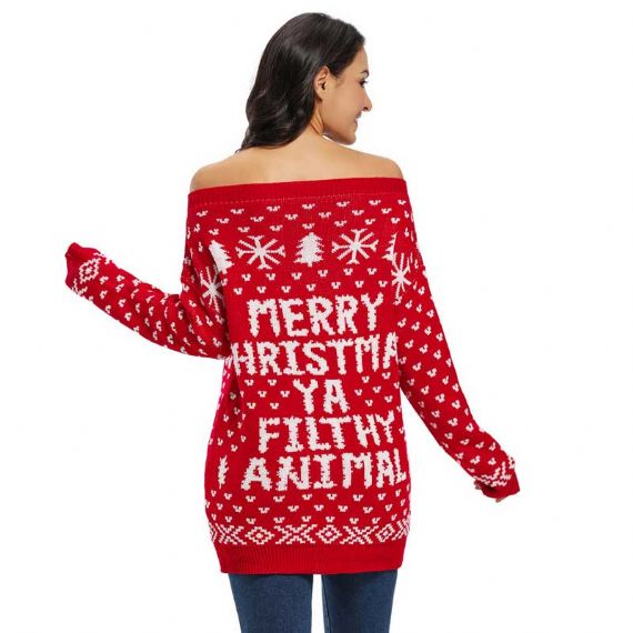 Personalised Christmas Jumpers Ya Filthy Animal - XW19