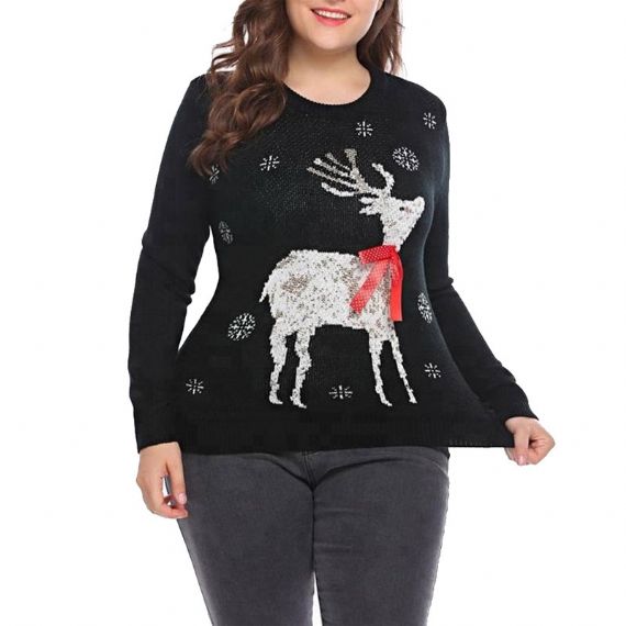 Plus Size Women's Ugly Christmas Sweaters - XW37
