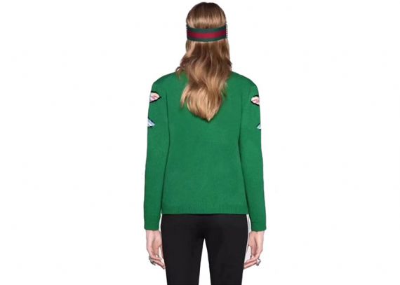 Jacquard Fish Design Long Knitted Sweater , Cute Sweaters For Women Thin Wool - 11202578