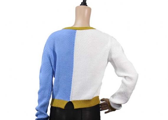 Loose Casual Knit Round Neck Sweater for Ladies - 12105004