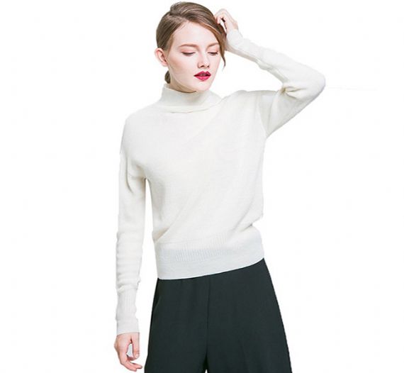 Special Collar Womens Knit Sweater Pullover Autumn Custom Knitted Patch - 11202507