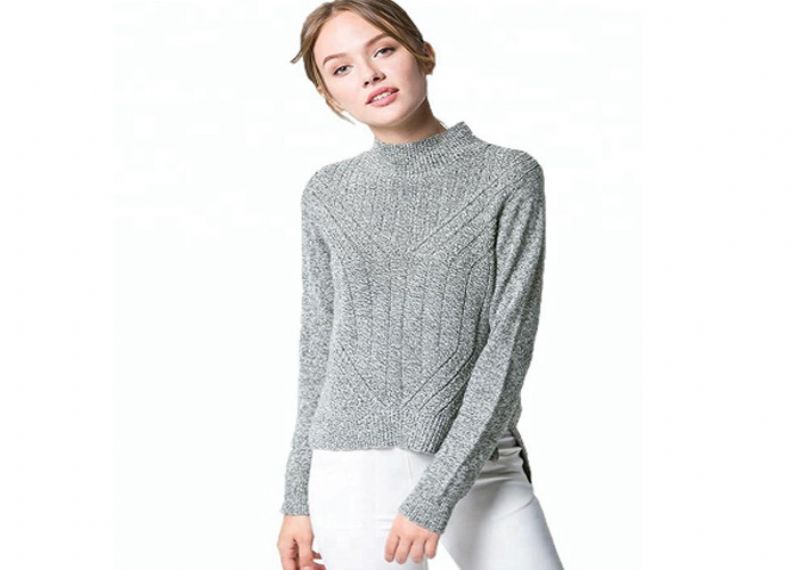 Side Vent Design Womens Knit Sweater Jumper Jersey 12 GG With Long Sleeve - 11202549