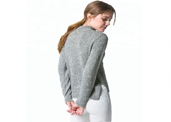 Side Vent Design Womens Knit Sweater Jumper Jersey 12 GG With Long Sleeve - 11202549