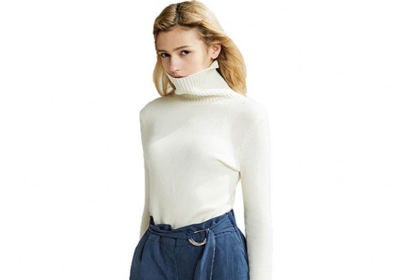 Cashmere Womens Knit Sweater Computer Knitted Beautiful Short Length Pullover - 11202560