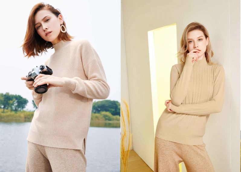 Crew Neck Bespoke Makers 100% Pure Cashmere Sweater For Women Autumn Wear - 11272296