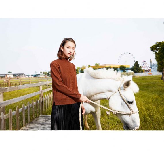 Crew Neck Bespoke Makers 100% Pure Cashmere Sweater For Women Autumn Wear - 11272296