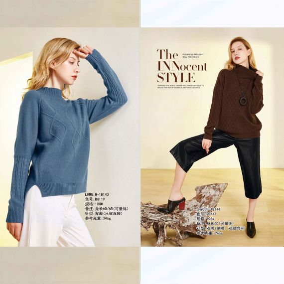 Lady Bespoke Made To Measure Cashmere Sweaters - 11609649