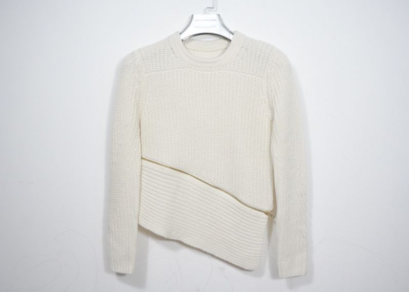 Custom Thick Keep Warm Cable Knit Sweater Womens Acrylic White Pullover Style - 12317241