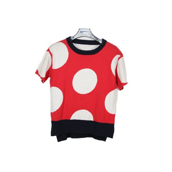 Женские объемные вязаные свитера с коротким рукавом - 12105360