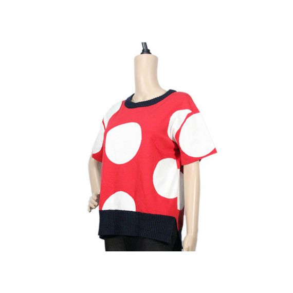 Женские объемные вязаные свитера с коротким рукавом - 12105360