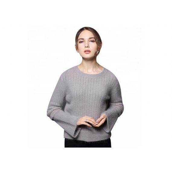 Материалы шерстей ангорского кролика свитера Книт рукавов соединения теплые мягкие теплые для дам - 11202498