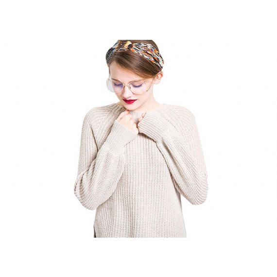 Связанное нервюрой плюс методы свитеров пуловера дам размера связанные компьютером - 11202508