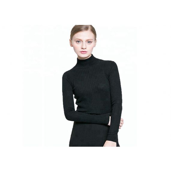 Британские женщины прыгуна шеи черепахи стиля, черный свитер пуловера анти- статический - 11202554