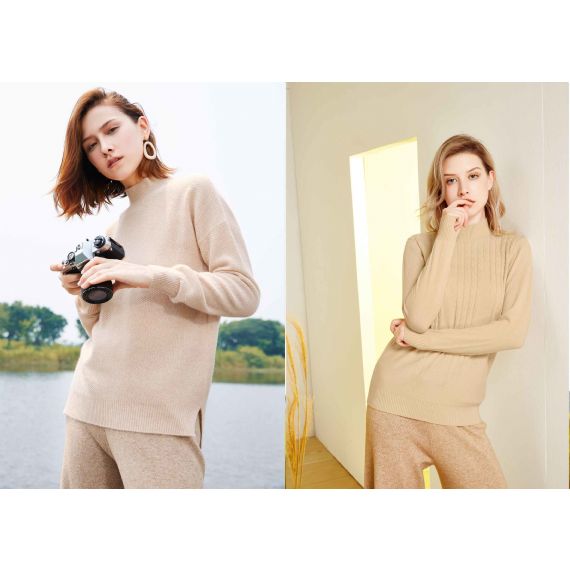 Свитер 100% кашемира создателей шеи экипажа сделанный на заказ чистый для носки осени женщин - 11272296