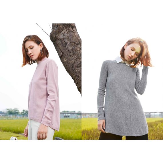 Свитер 100% кашемира создателей шеи экипажа сделанный на заказ чистый для носки осени женщин - 11272296