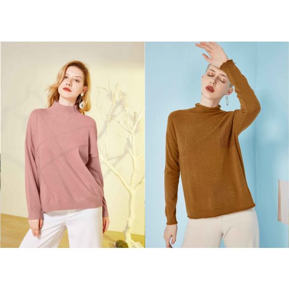 Свитер 100% кашемира создателей шеи экипажа сделанный на заказ чистый для носки осени женщин - 11272296