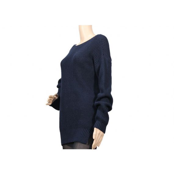 Мягкость и Бретабле женщин свитера Книт кабеля военно-морского флота больших полных иглы для зимы - 12093482