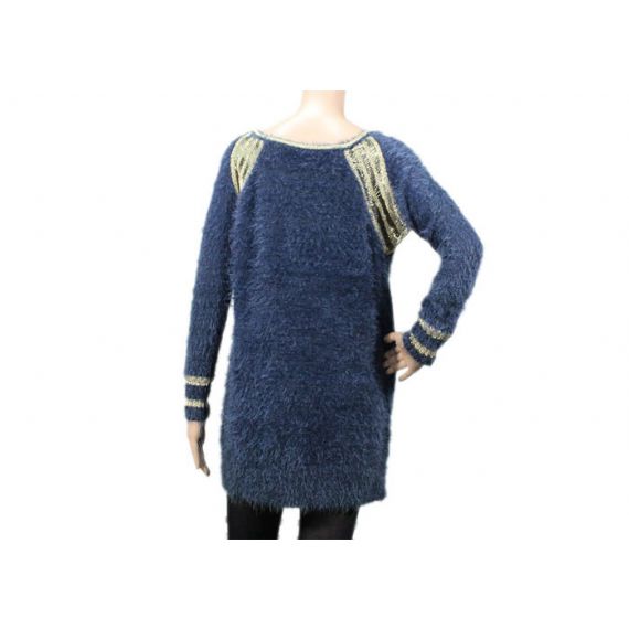 Чывство руки свитера Книт чистых женщин заклепки пряжи пера мягкое пушистое длинное уютное мягкое - 12099862