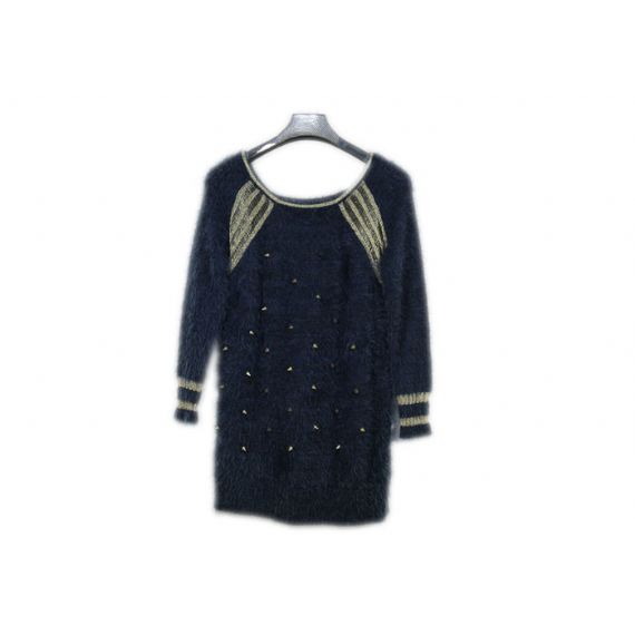 Чывство руки свитера Книт чистых женщин заклепки пряжи пера мягкое пушистое длинное уютное мягкое - 12099862