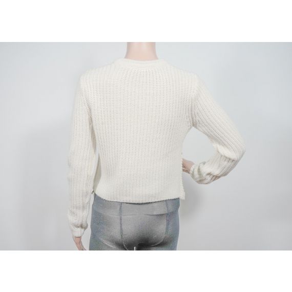 Изготовленный на заказ толстый стиль пуловера теплых женщин свитера Книт кабеля акриловый белый - 12317241