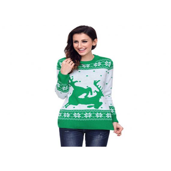 Сезоны Поздравления Женские вязаные джемперы Обслуживание OEM Компьютерная вязаная техника - 11153738