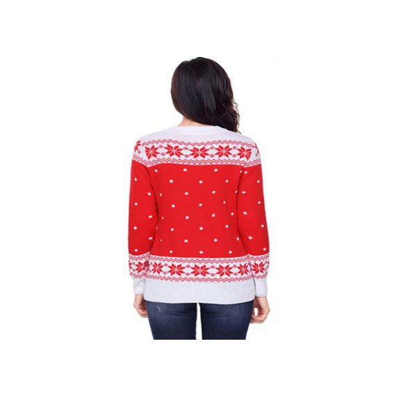 Сезоны Поздравления Женские вязаные джемперы Обслуживание OEM Компьютерная вязаная техника - 11153738