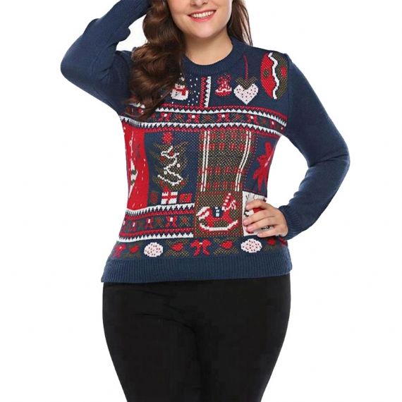 Женские рождественские свитера Grinch Funny Plus Size - XW36