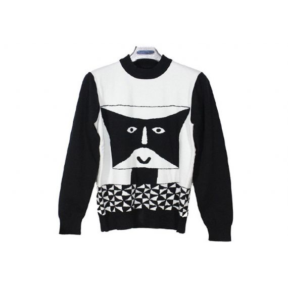 Рукав хлопка зимы свитера Книт полосатых людей прыгуна современный анти- морщинка длинный - 11999337