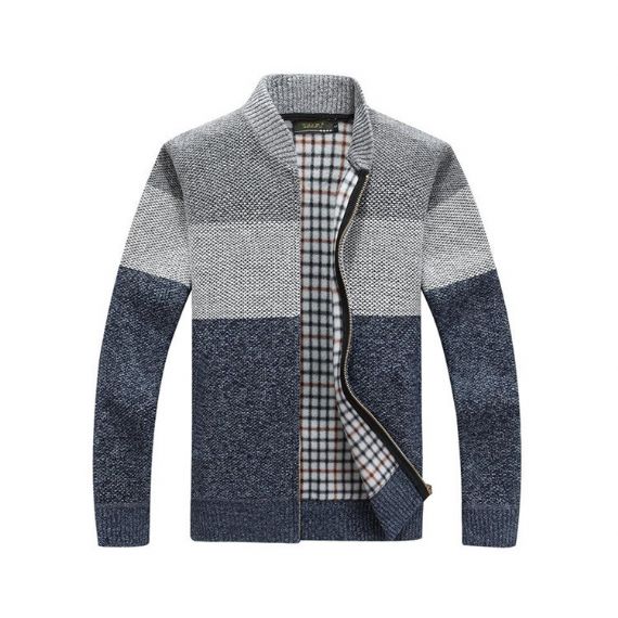 Кардиган OEM с длинным рукавом на молнии Уютный вязаный свитер - 13245878