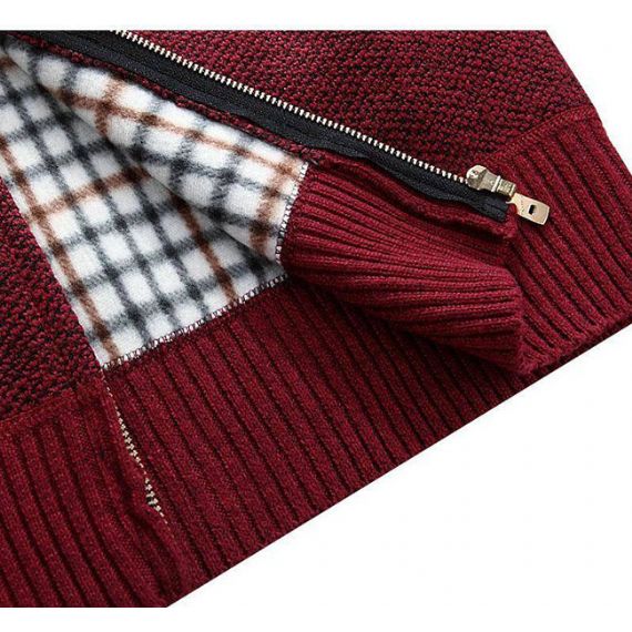 Кардиган OEM с длинным рукавом на молнии Уютный вязаный свитер - 13245878