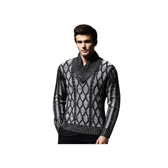 Свитер рукава современной зимы длинный, свитер Книтвеар кабеля застежки-молнии 7 людей - 11066612