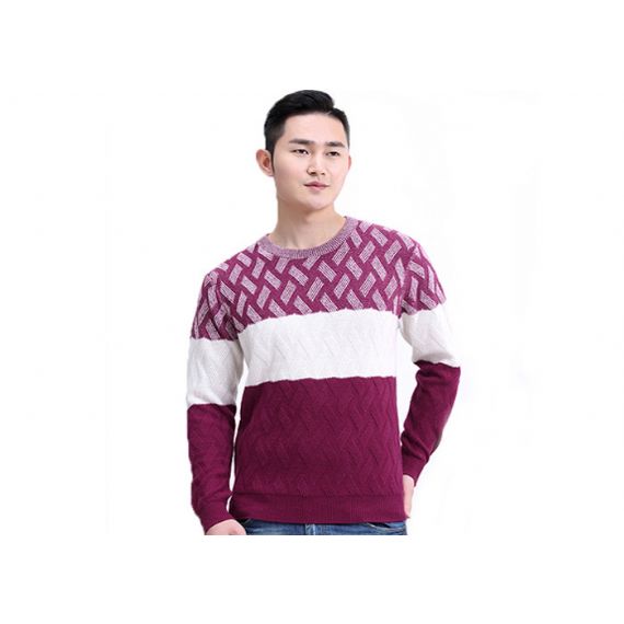 Чистый связанный свитер пуловера людей, картины кабеля людей для зимы - 11202602