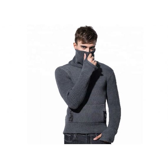 Толстая водолазка с длинным рукавом в Европе 5 калибровочная мужская осенняя кошачья пуловерная кофта - 11202605