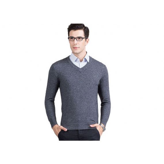 Стиль дела пуловера людей шеи 100% чистых свитеров кашемира в Бреатабле - 11272396