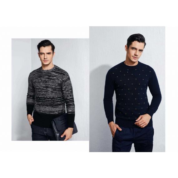 Одежда из кашемира с круглым вырезом Intarsia связала на заказ свитер из 100 кашемиров - 11272412