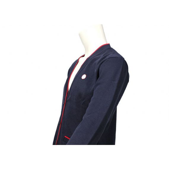 Люди связали кардиганы военно-морского флота с кнопкой, длинным Книтвеар весны рукава - 11997661